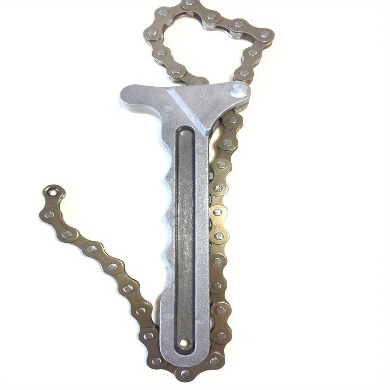 General-purpose oil chain wrench, engine oil and fuel filter element removal tool, automotive engine torque chain wrench, Qme
