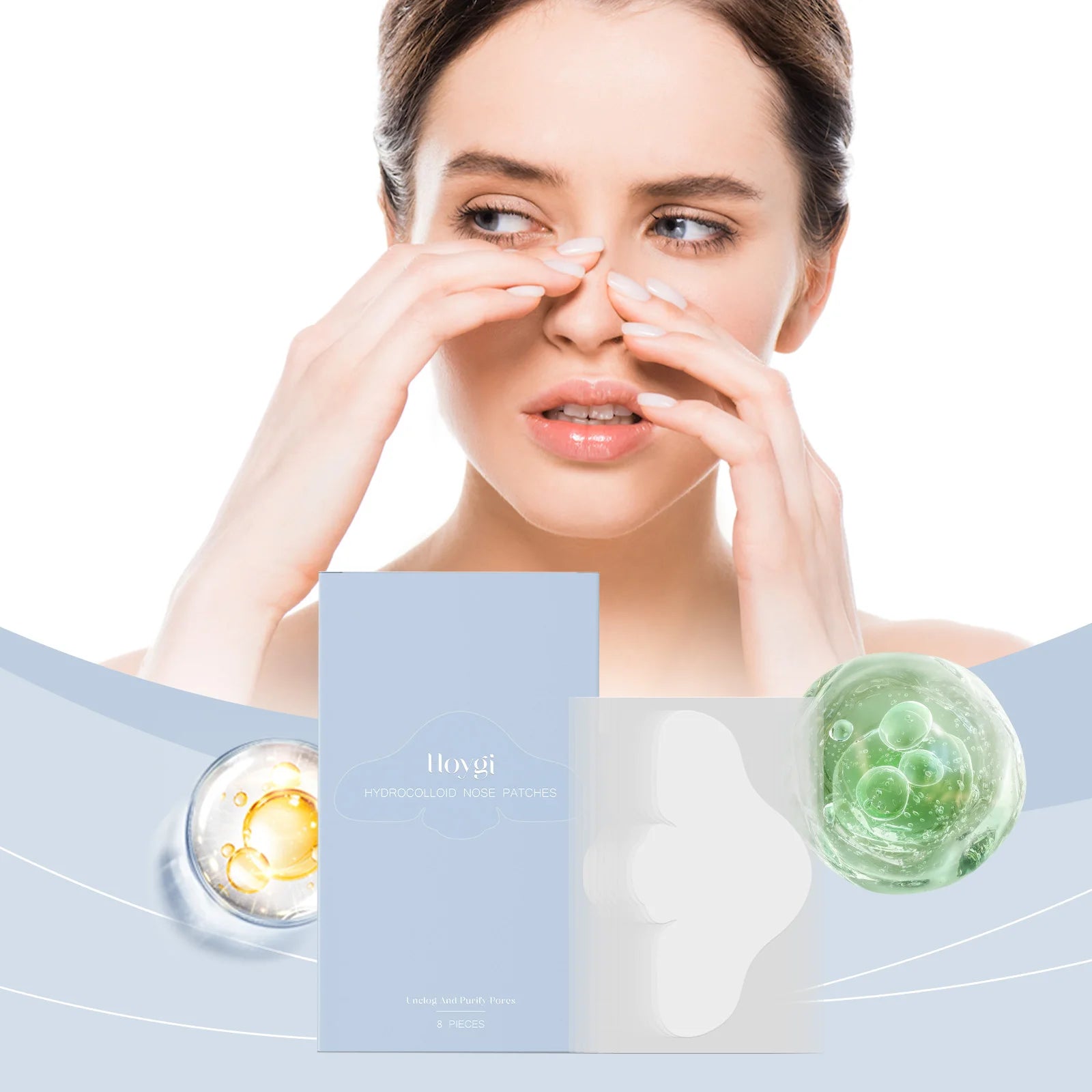 Salicylic Acid Nose Pore Strips Oil Control Hydrocolloid Nose Patches For Nose Blackheads Pimples Removal Refines Pores Non-Tigh Qme