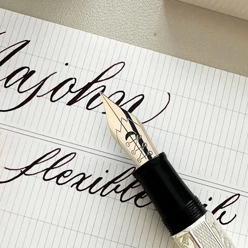 Soft Elastic Calligraphy Nib Round Body Pointed Tip Dip Pen Qme