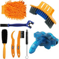 8PCS Bike Cleaning Tool Set Bicycle Clean Brush Kit for Bike Chain/Tire/Sprocket Cycling Corner Stain Dirt Clean Fit Qme Default Title