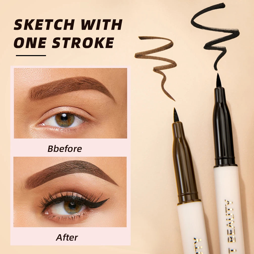 2023 Women 1 Pcs Eyeliner Liquid Pen Waterproof Long Lasting Quick Drying Smooth Makeup Beauty Matte Eyeliner Stamp Eye Pencil Qme