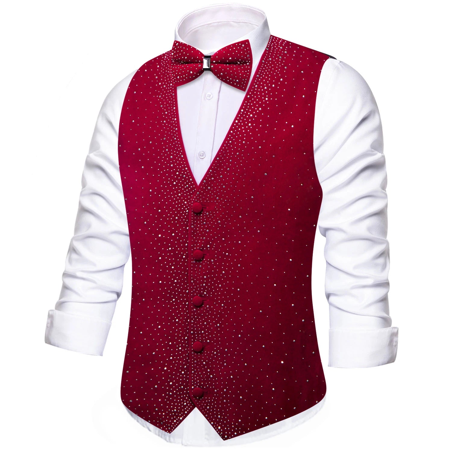 Men's Sparkly Glitter Vest Matching Bow Tie Multi Options Parties Qme