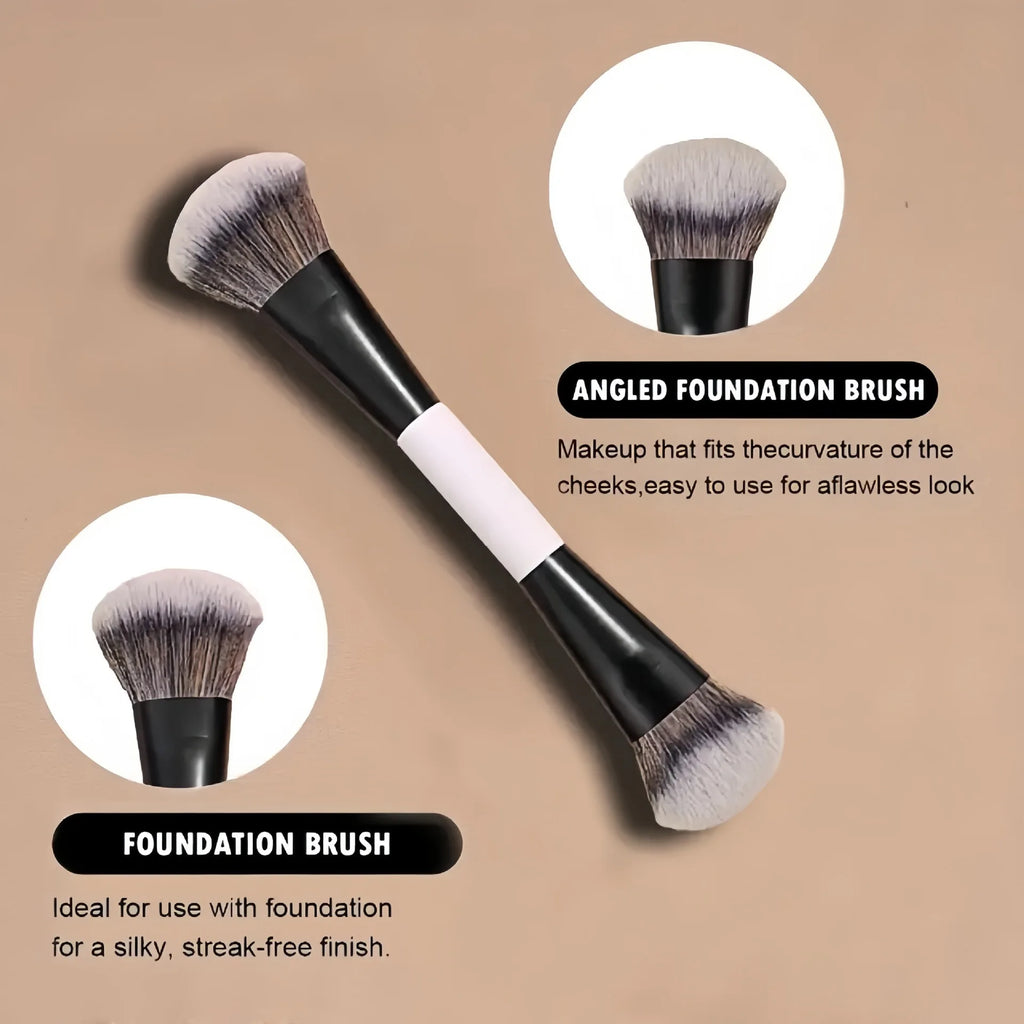 F4 Dual-ended Foundation Face Brush Double-ended Powder Blush Contour Qme