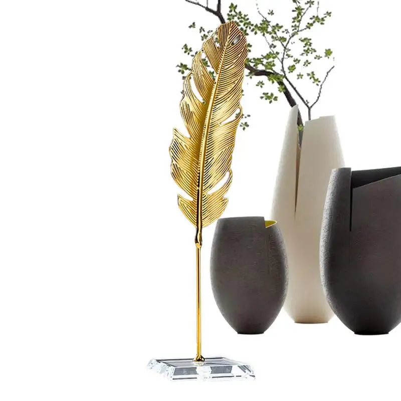 Metal Leaf Decor 8 26inches Iron Statue Base Household Table Qme
