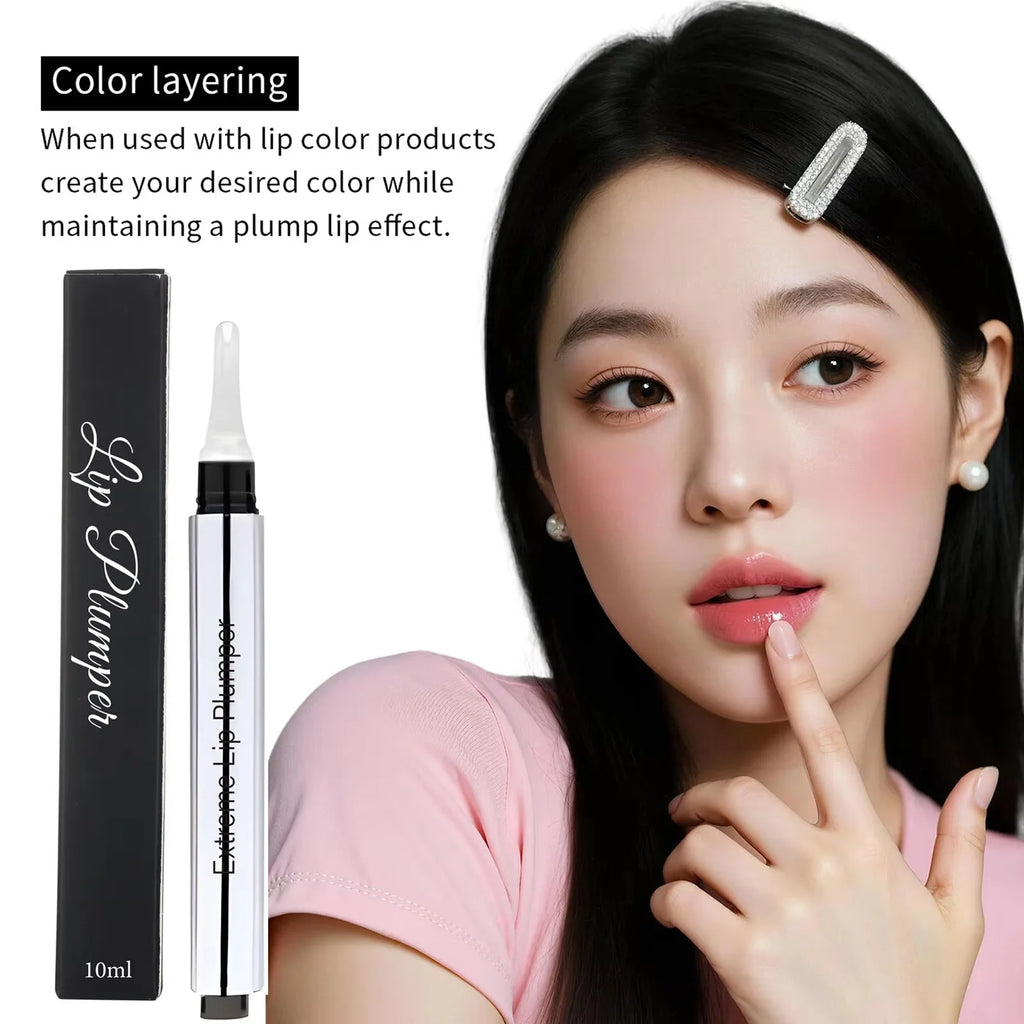 Glow Tulip Lip Plumper Spicule Plumping Lip Shot Extreme Lip Plumper Gloss Extreme Volume Serum Oil Sexy Beauty Makeup Korean Qme