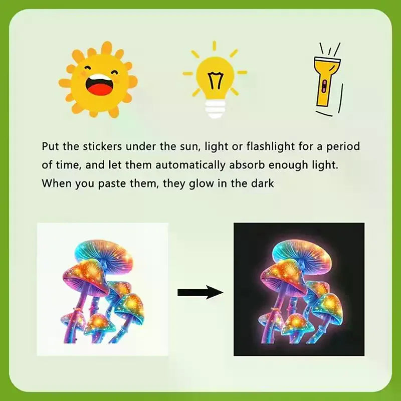 Glow-in-the-Dark Coral Reef Toilet Sticker Luminous Wall Sticker Home Decoration Self-Adhesive Removable Waterproof Car Sticker Qme