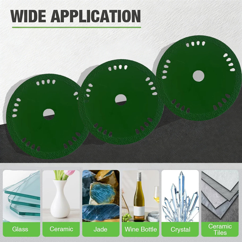 Glass Cutting Disc 75mm/3inch Ultra-thin Saw Blade Diamond Jade Wine Bottle Ceramic Polish Angle Grinder Machine Qme