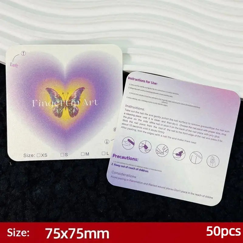 Gradient Pearlescent Nail Display Cards Mark Colorful Design Perfect Qme E E