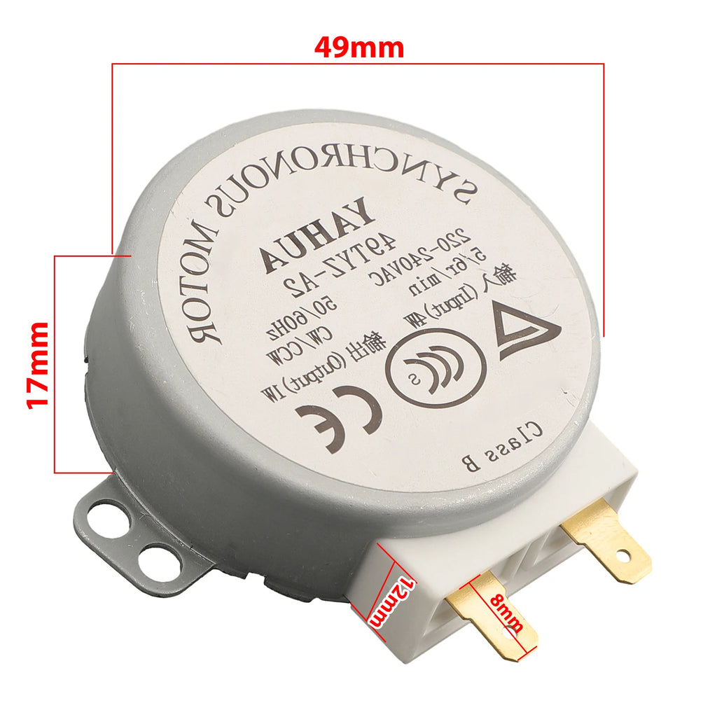 Microwave Turntable Backup Motor Compatible With1PC Microwave Turntable Backup Motor Compatible With AAC 220-240V Models 5-6 Rpm Qme