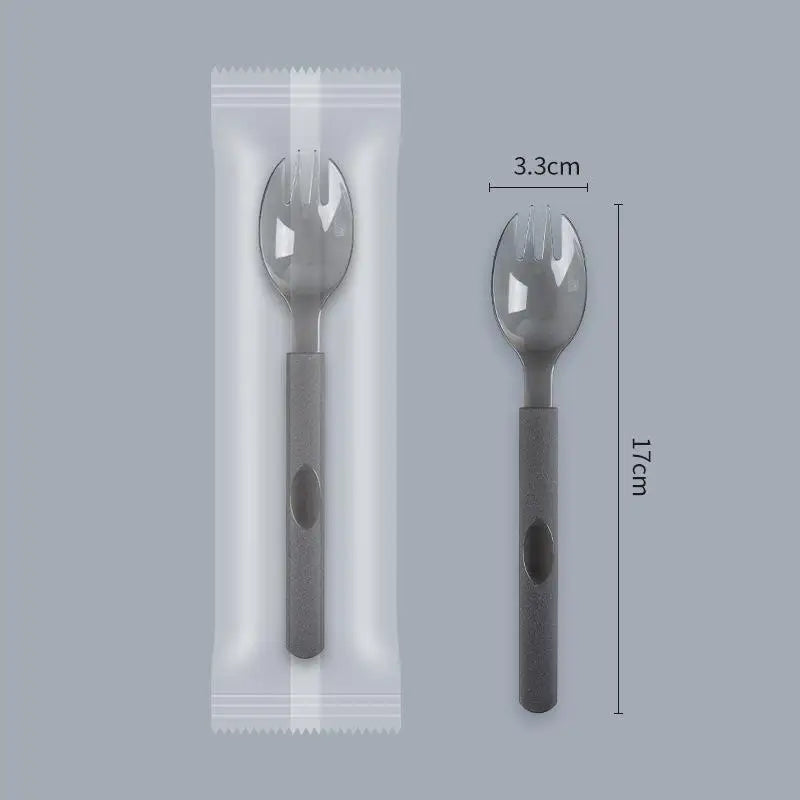 Individually Wrapped Disposable Plastic Utensils Fork Spoon Non Slip Qme Z