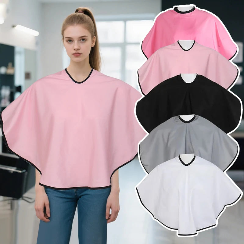 Barber Hair Cutting Cover Reusable Waterproof Dyed Shawl Styling Qme