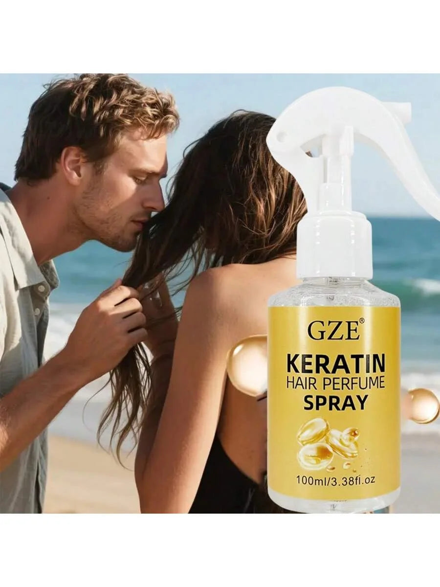 GZE Keratin Hair Perfume Spray Mist Refreshing Spray For Hair & Body Long Lasting Moisturizing For Soft Silky Straightening Hair Qme