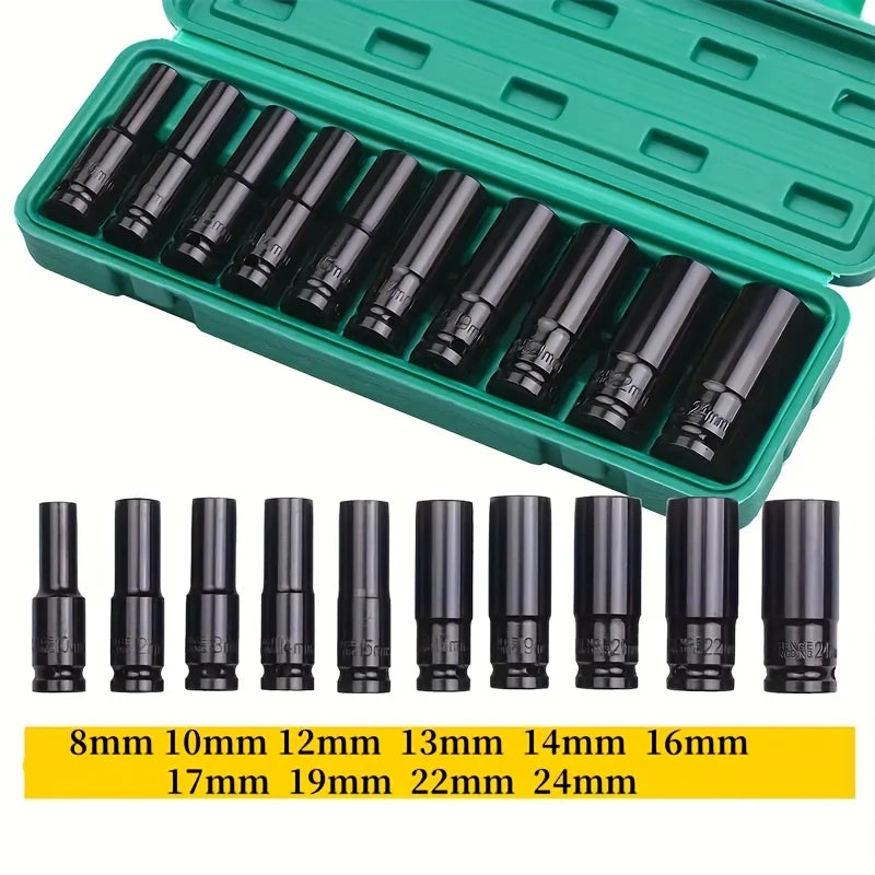 Drive sleeve assembly , compatible with pneumatic tools, suitable for truck maintenance and car hub nut removal kits Qme