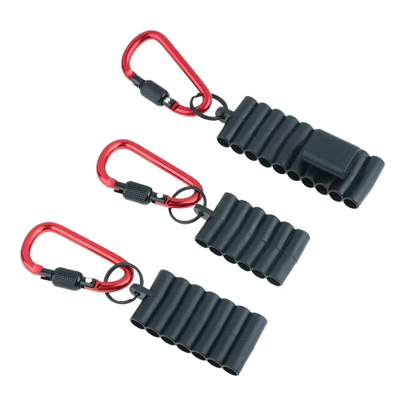 Portable Rubber Screwdriver Bit Holder With Carabiner Keychain Bits Holder Multi Cross Driver Bit Organizer Sleeve Holder Qme