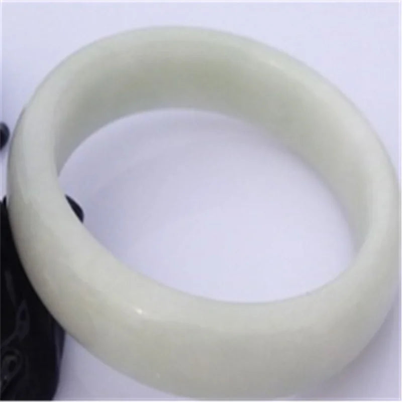 Real Grade A Natural Jade Bangle Women Healing Jewelry Genuine Chinese Jades Stone Bangles Jadeite Bracelet Girlfriend Mom Gifts Qme white 58-62mm