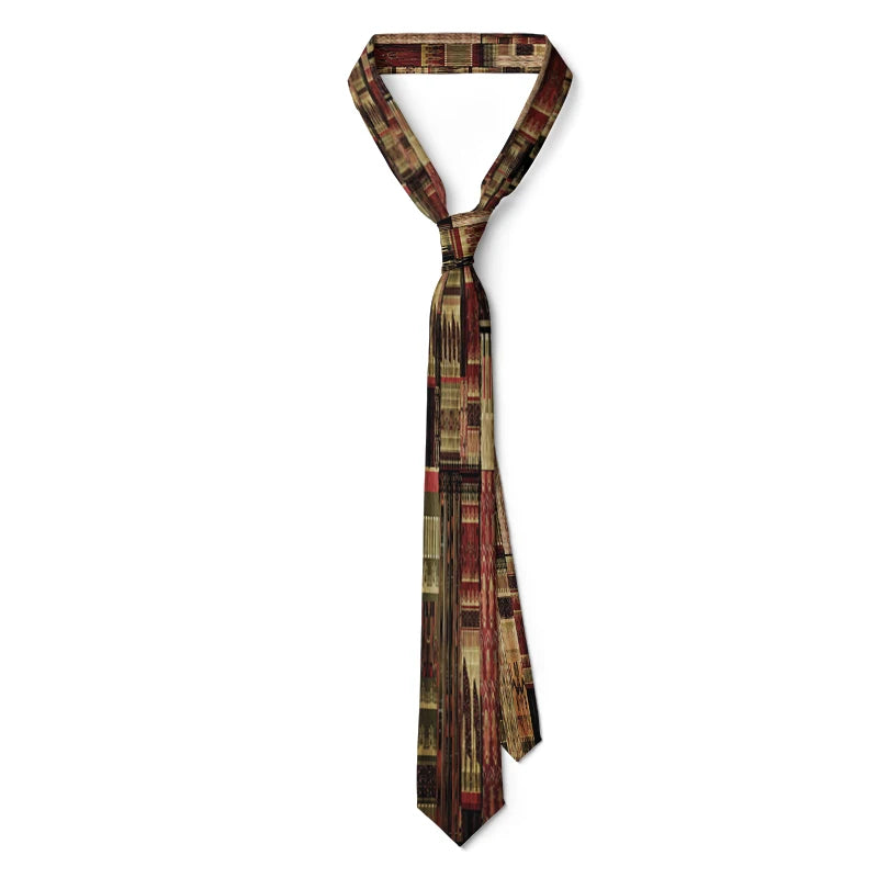 Art Nouveau Portrait Tie Classical Oil Painting Casual Slim Men's Qme