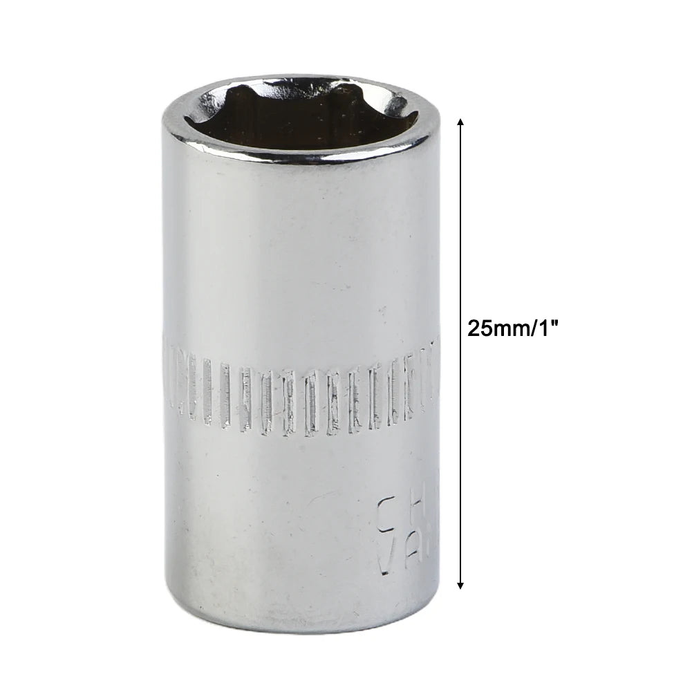 4pcs 1/4Inch Hex Socket Ratchet Wrench Drive Sockets Adapter 10mm Shallow Socket Repair Tool For DIY Automotive Repairs Qme