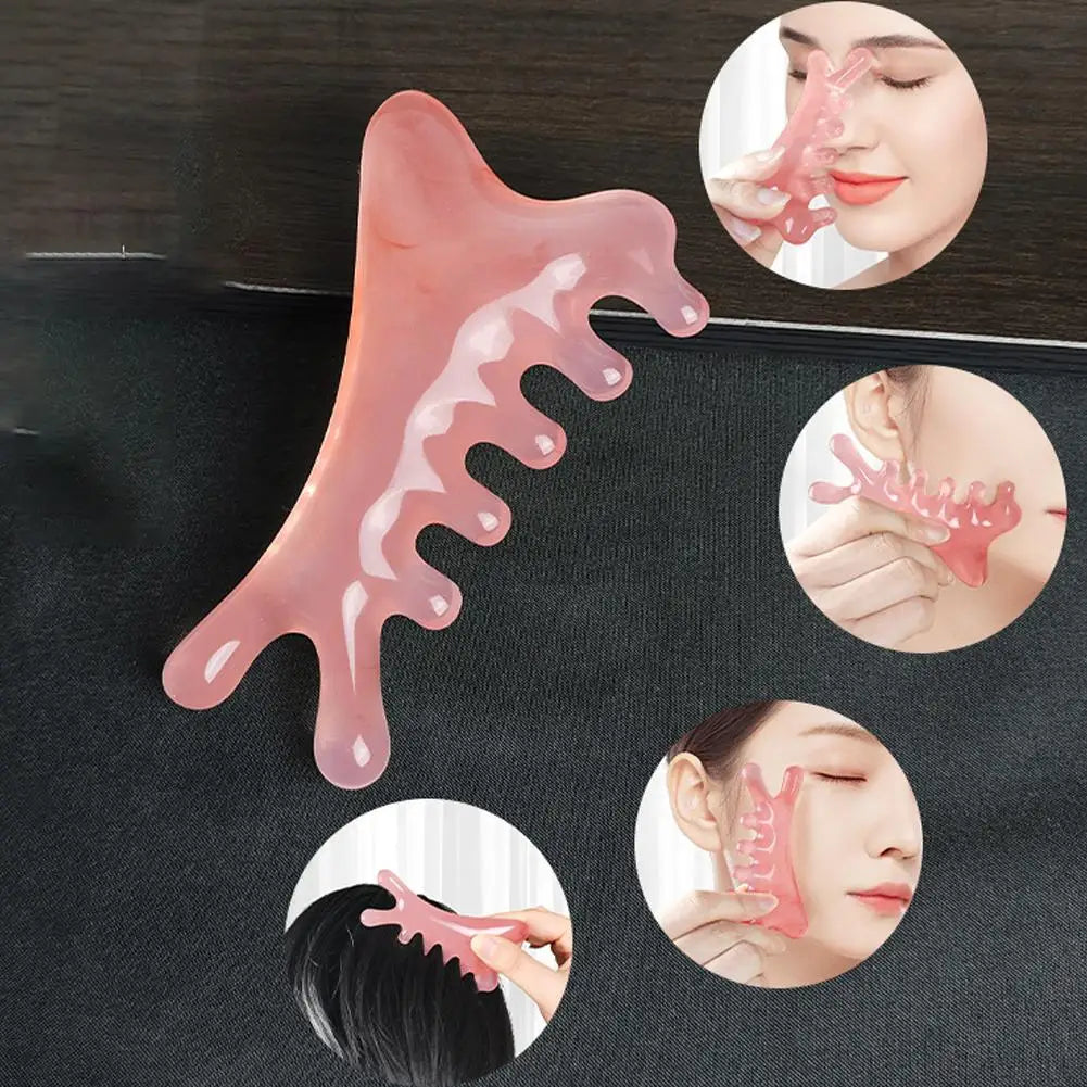 New Guasha Beautiful Massage Beeswax Scraping Massage Scraper Face Massager Acupuncture Gua Sha Eye Face Board SPA Massage Tool Qme