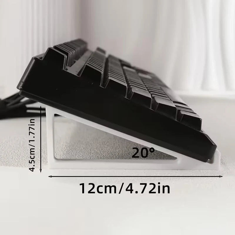 2Pcs Portable Keyboard Elevated Stand,20° Ergonomic Keyboard Tilt Stand, Raised Keyboard Computer Keyboard Riser Accessories Qme