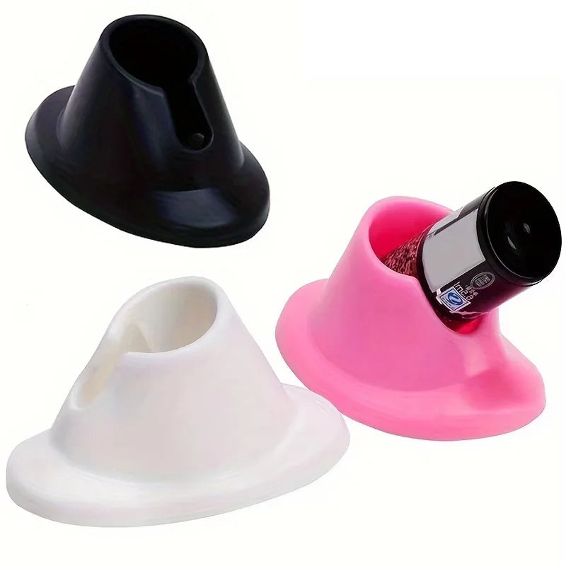 Nail Polish Bottle Holder, Nail Polish Stand, Soft Rubber Nail Polish Bottle Holder, Polishing Stand, Cannot Be Opened, No Tip Qme