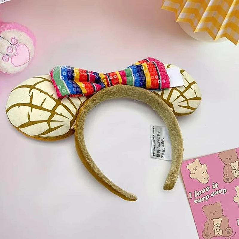 Mouse Ears Headbands Shiny Bow Headband Glitter Princess Party Decoration Cosplay Hair Accessories Hairband for girl Women Adult Qme