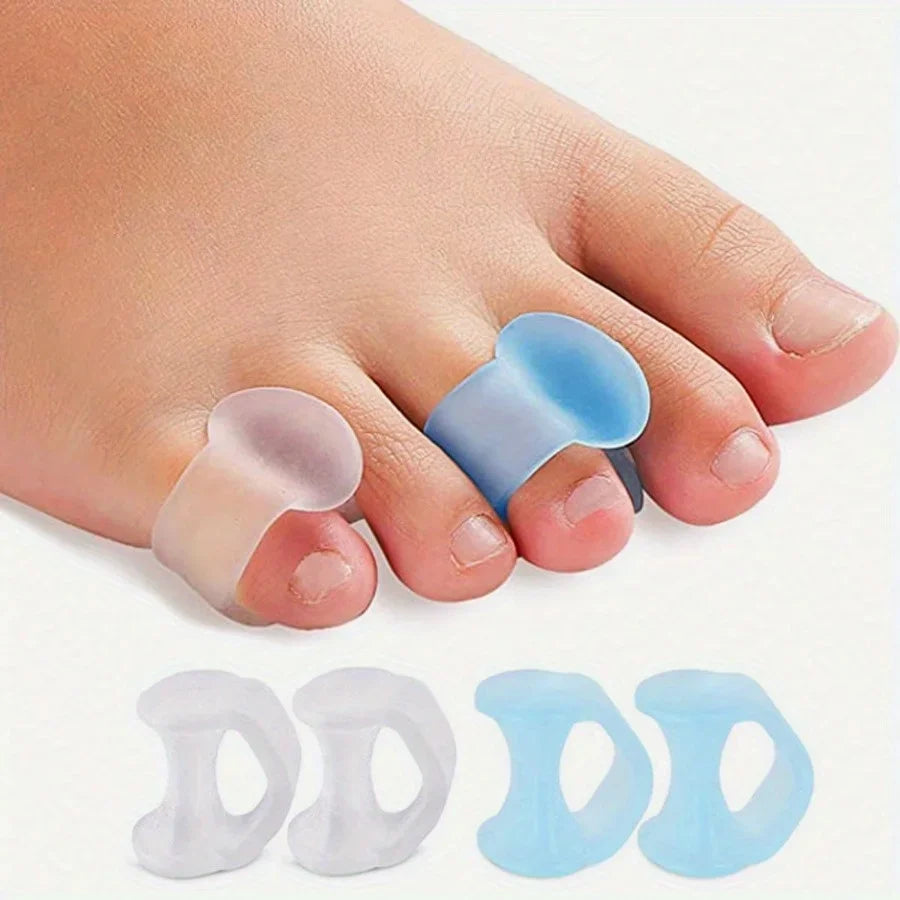 Gel Toe Separator, 4pcs Durable Toe Spacers, Toe Protector Silicone Toe Stretchers For Men And Women Easy Wear In, Unscented Qme