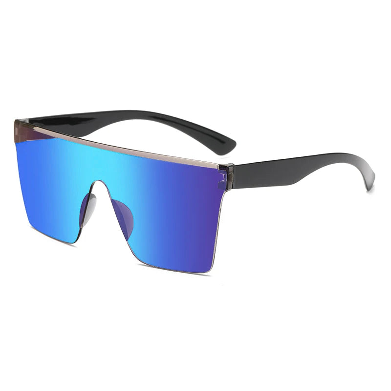 Oversized Square Frame Sunglasses Casual Fashion Women Sun Glasses Men Retro Y2K Sports Cycling Driving Goggles UV400 Shades Qme black dark blue