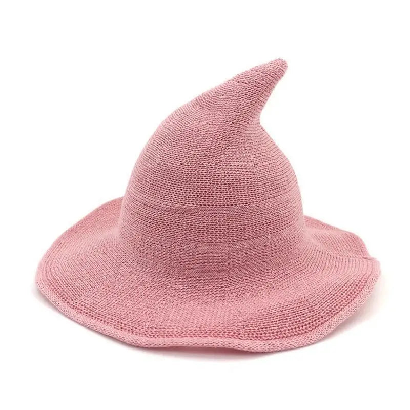 Vintage Halloween Woman Witch Hat Costume Wool Knit Hat Party Coseplay Masquerade Witch Hat Halloween Prop Decoration Qme