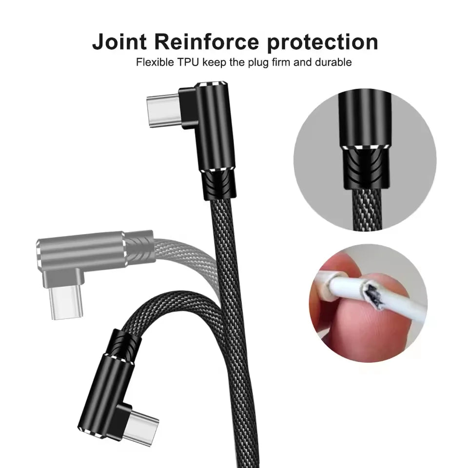 120W USB C to Type C Data Cord LED Digital Display Quick Charge USB Cable 1/1.5/2M Portable PD Fast Charge Line For Home Office Qme