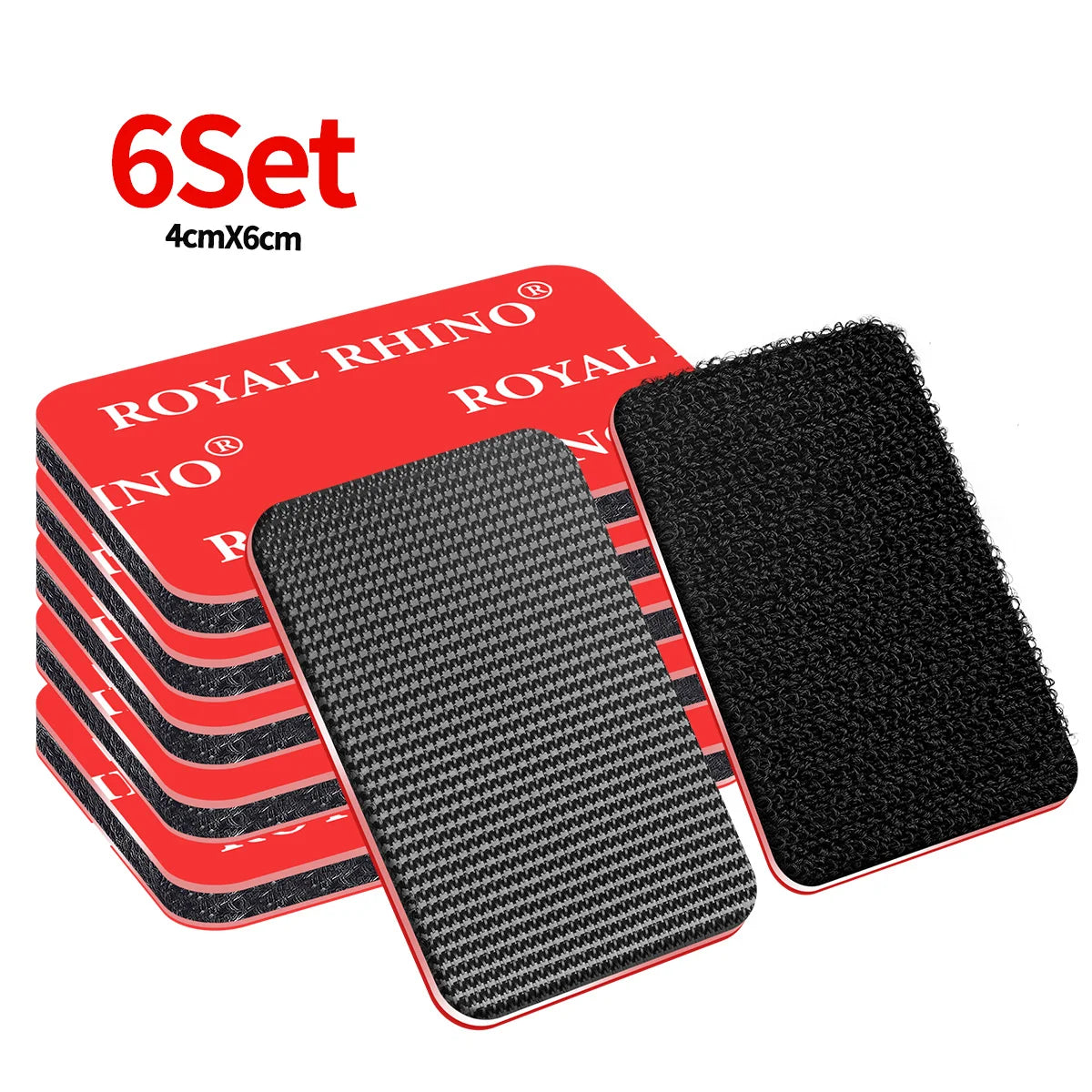 High-Adhesion Hook & Loop Pads Self-Adhesive Backing for DIY Floor Pads High Adhesion Heat-Resistant Hook and Loop Fasteners Qme 6set-4cmX6CM
