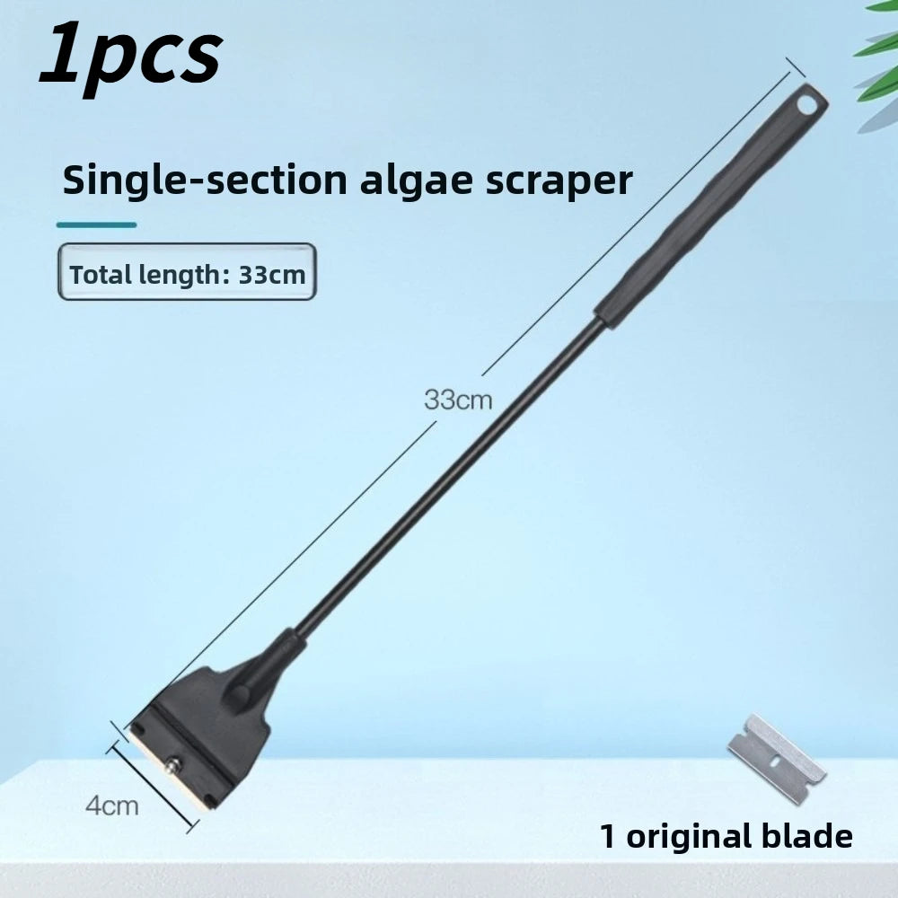Household Fish Tank Dual Function Algae Sand Remover Glass Scraper Multifunctional Aquarium Accessories For Daily Tank Care Qme 33CM 1pcs