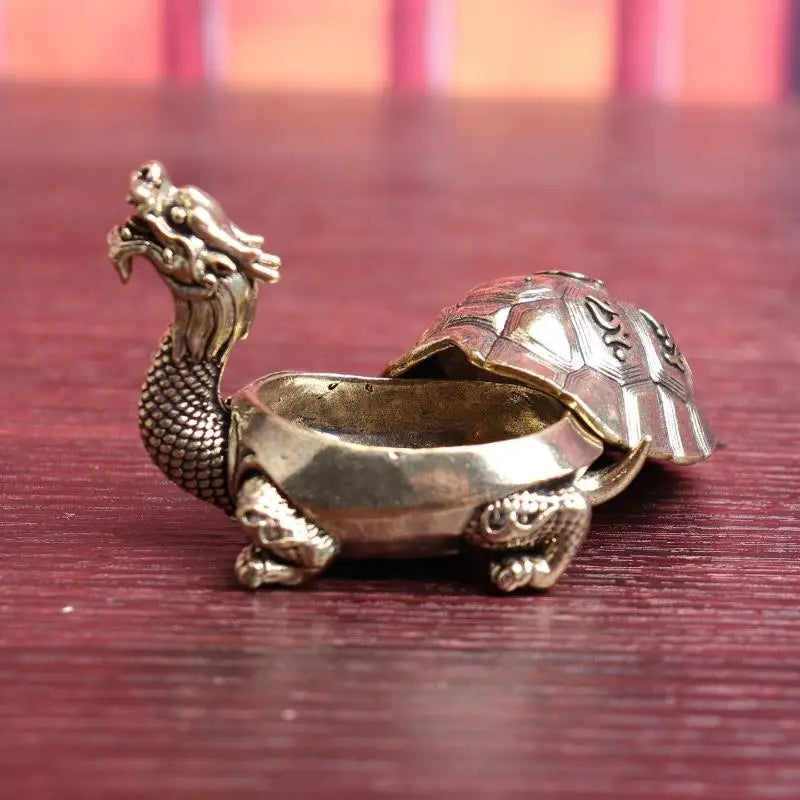 Man Statues Home Office Collectible Decor Creative Dragon Turtle Qme