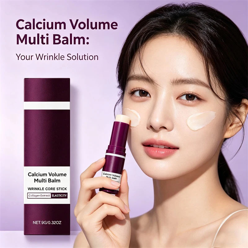 Calcium Volume Multi Balm Deep Hydration Face Skin Elasticity Enhanced Puffy Eyes Treatments Anti Wrinkle Collagen Balm Stick Qme