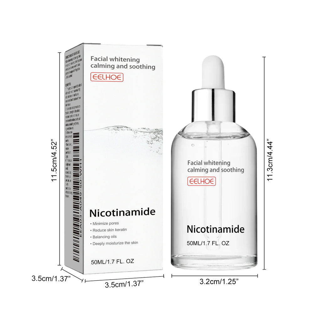 Niacinamide Face Serum Brightening Lighten Dark Spots Acne Marks Fade Blemishes Pigmentation Moisturizing Facial Essence Qme