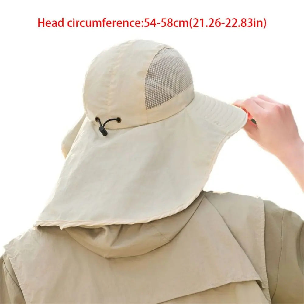 Fashion Mesh Men Fishing Hat UV Protection Sunscreen Male Fisherman Cap Mountaineering Portable Outdoor Sun Hat Hiking Qme