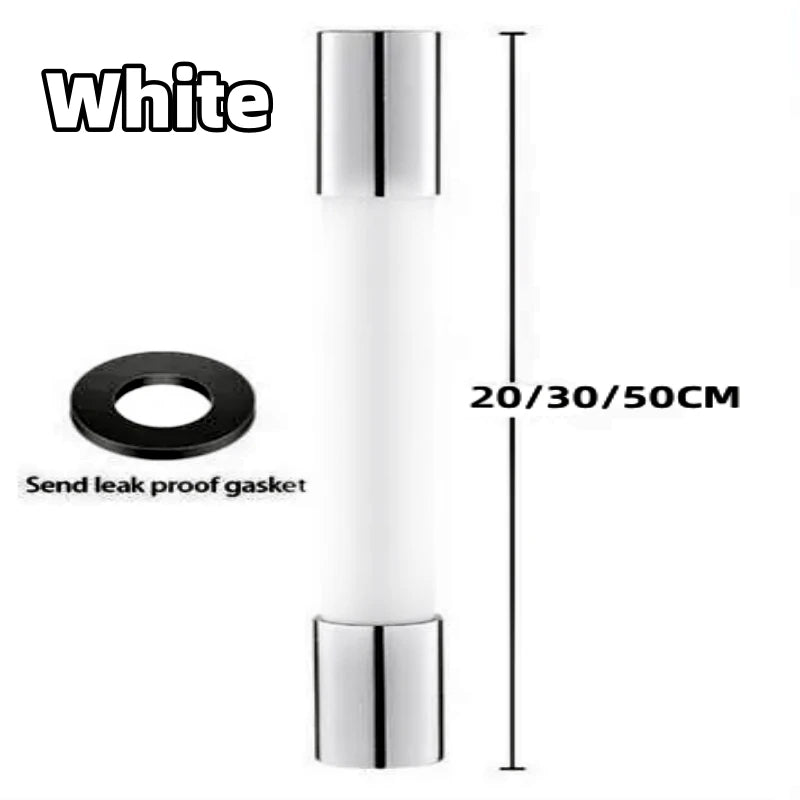 20/30/50cm Silicone Faucet Extender Bendable Kitch Bathroom Balcony Faucet Extension Tube Universal Anti-splash Home Accessories Qme White 20cm