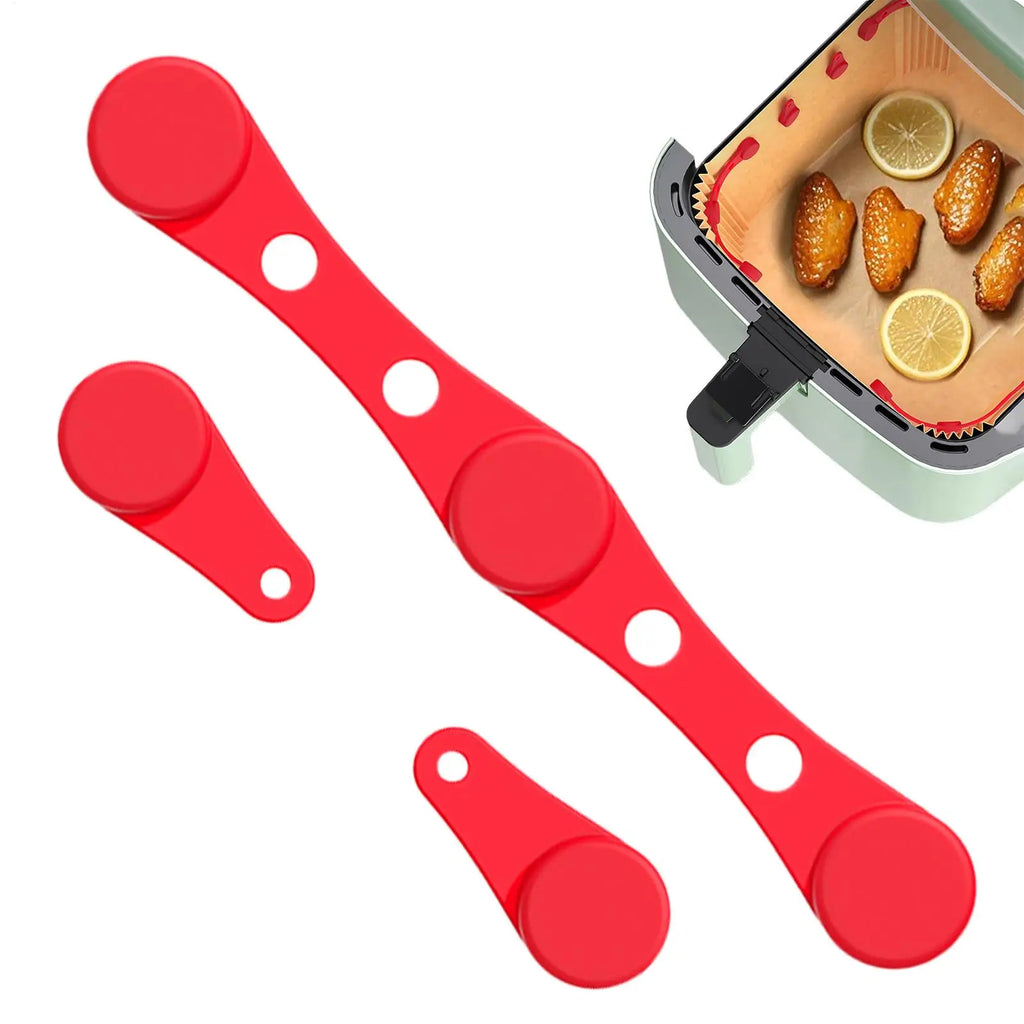Air Fryer Magnets for Parchment Paper Air Fryer Parchment Paper Silicone Magnetic Buckle High-Temperature Resistant Airfryer Qme