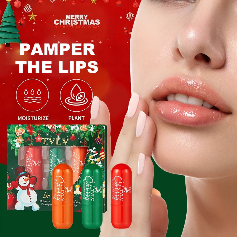 Lip Balm Christmas Nourishing Moisturizing Butter Skin Care Lipsticks Qme