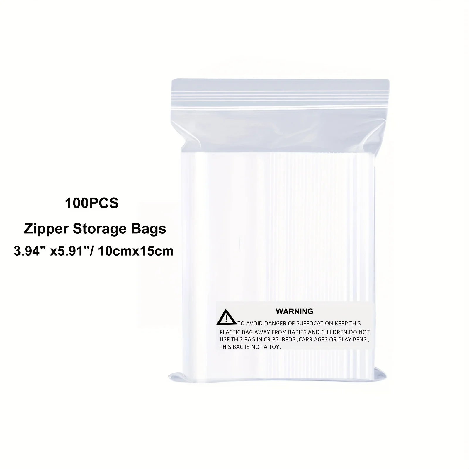Transparent storage bag - A sealed small bag used for organizing small items, highly suitable for travel, handicraft making Qme 10cm 15cm