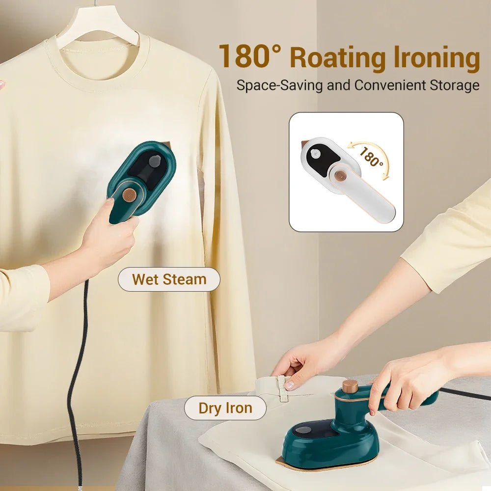 Mini Garment Steamer Steam Iron Handheld Portable Home Travelling For Clothes Ironing Wet Dry Ironing Machine Home Appliance Qme