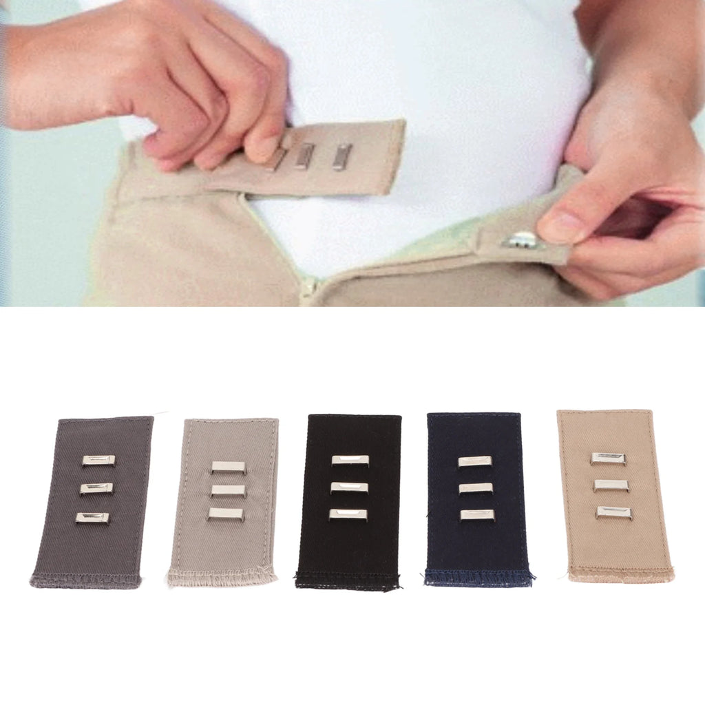 Pants Waist Extender Men Women Portable Soft Adjustable Hook Waistband Extender for Trousers Skirts Pants Waist Extender Qme