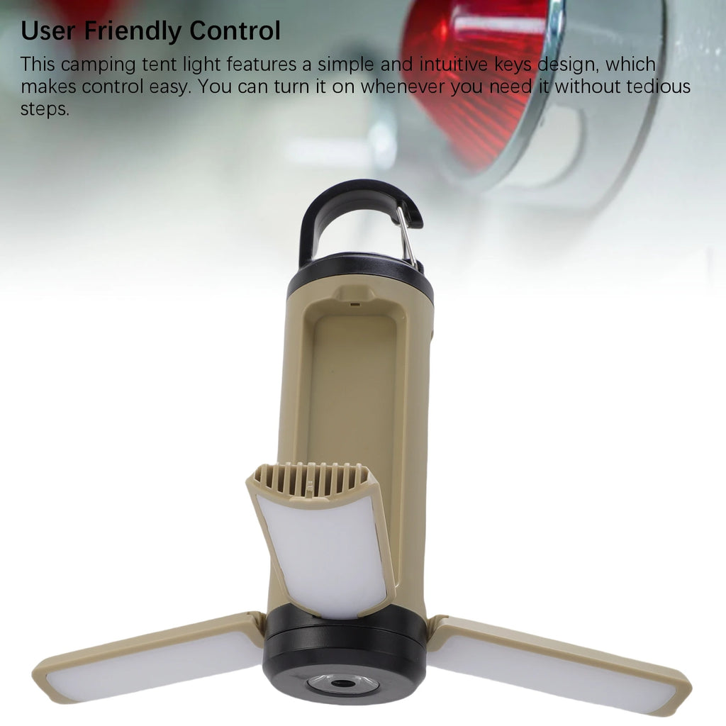 Camping Tent Light LED Camping Lantern 6 Modes Multifunctional Rechargeable Foldable Camping Light with Hook for Hiking Fishing Qme