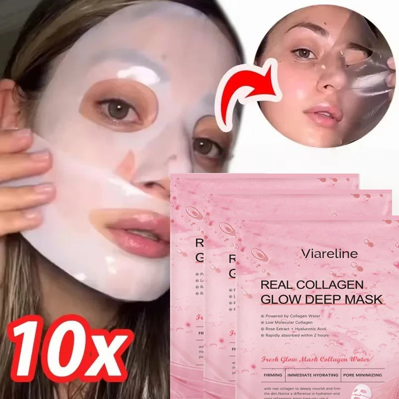 Overnight Collagen Real Deep Mask Supplement Collagen Hydrating Mask Elasticity Improvement Pore Minimizing Firming Lifting Mask Qme