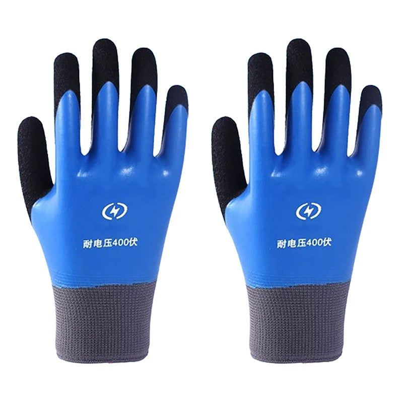Insulating Gloves Anti-electricity Security Protection Rubber Qme 400v 1pair