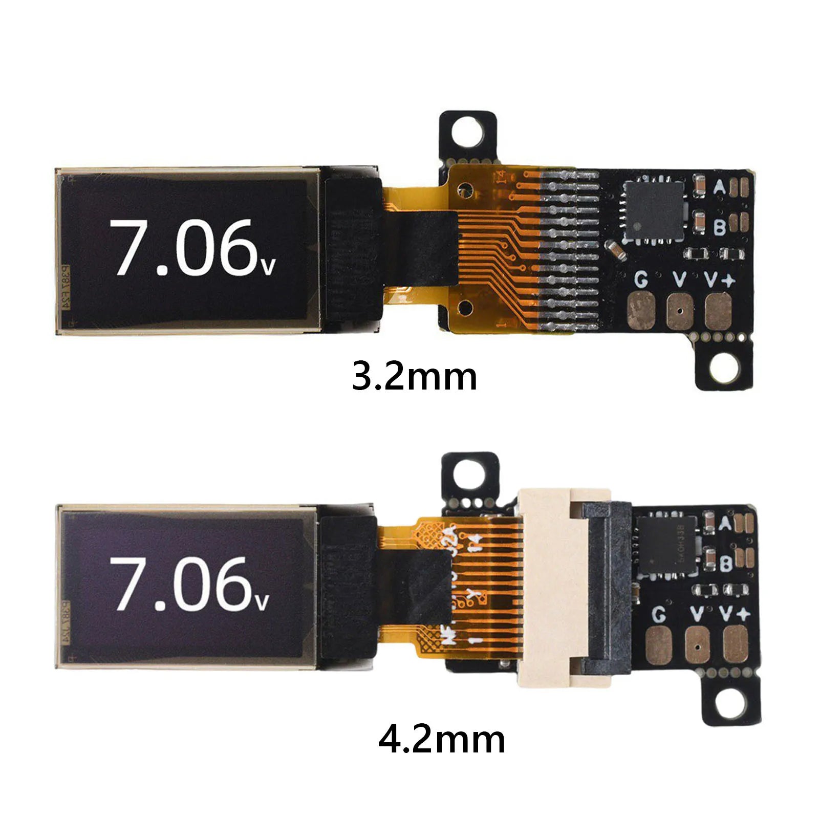 Mini OLED Digital Voltmeter Ultra Thin 0.5 Inch High Precision Voltage Meter DC 0-30V OLED LCD Display Module for Power Supply Qme