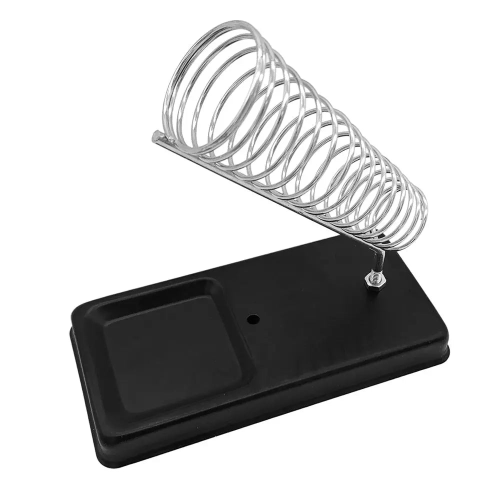 Portable Soldering Iron Stand Holder Tin Welding Cleaning Sponge Qme Black