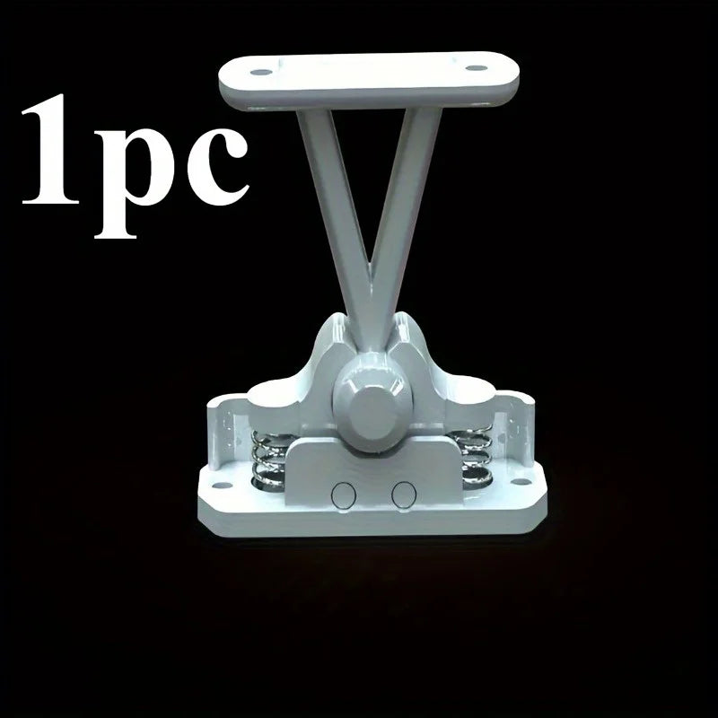 1 T-shaped suction lock bracket for the rear door of a camper van, used as a door handle for camper vans, a silent buffer Qme white