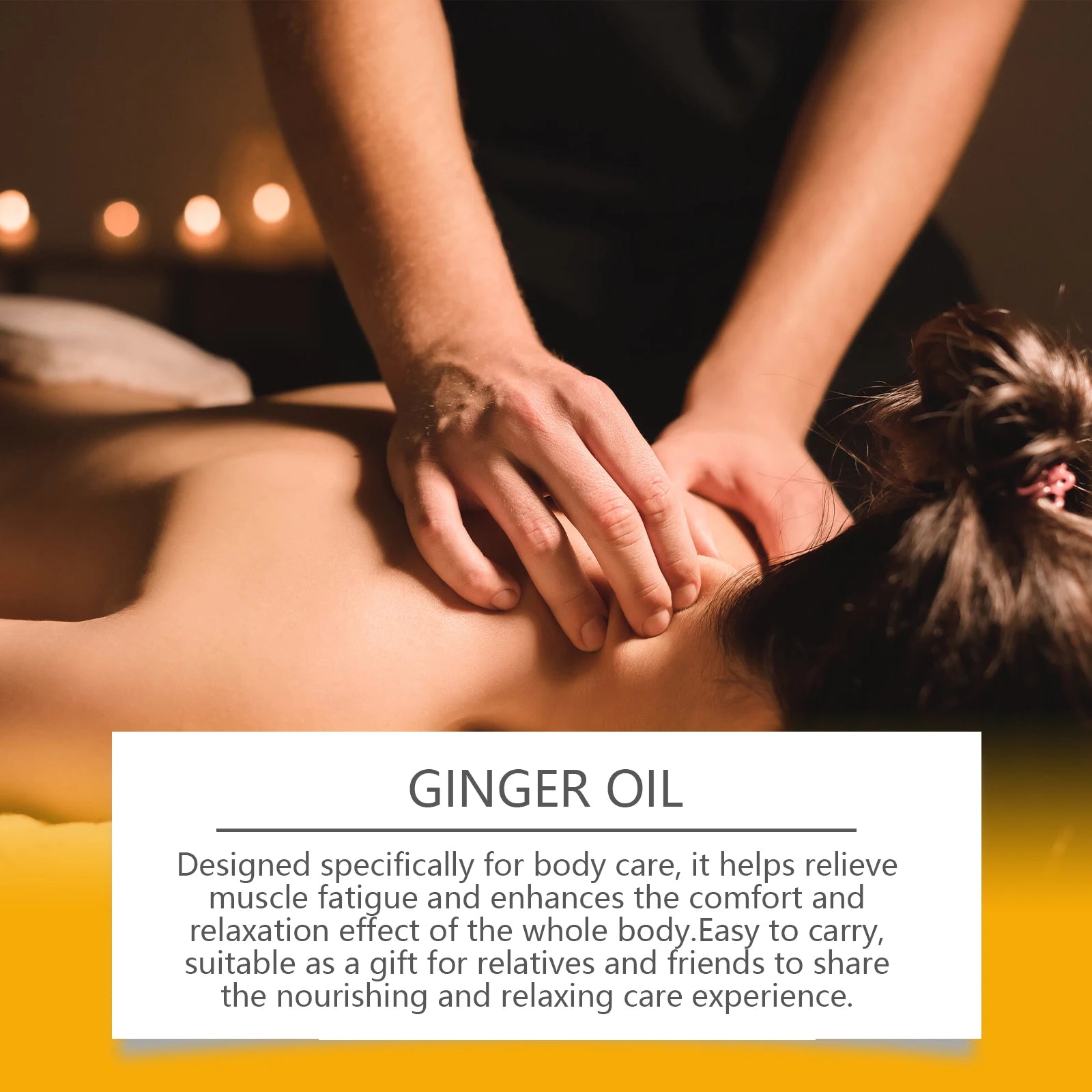Ginger Essential Oil For Relaxing Body Massage Oil ﻿Relieve Muscle Fatigue Improve Rough Repair Damaged Skin Hydrating Essence Qme