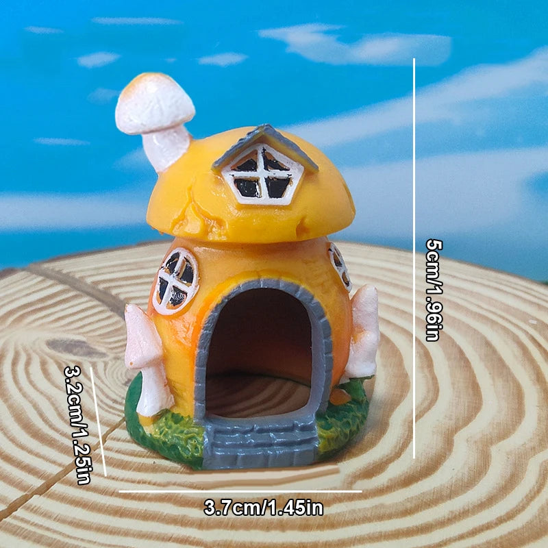 Fish Tank Decor Ornament Shrimp Hiding Shelter Mushroom Conch House Qme 2