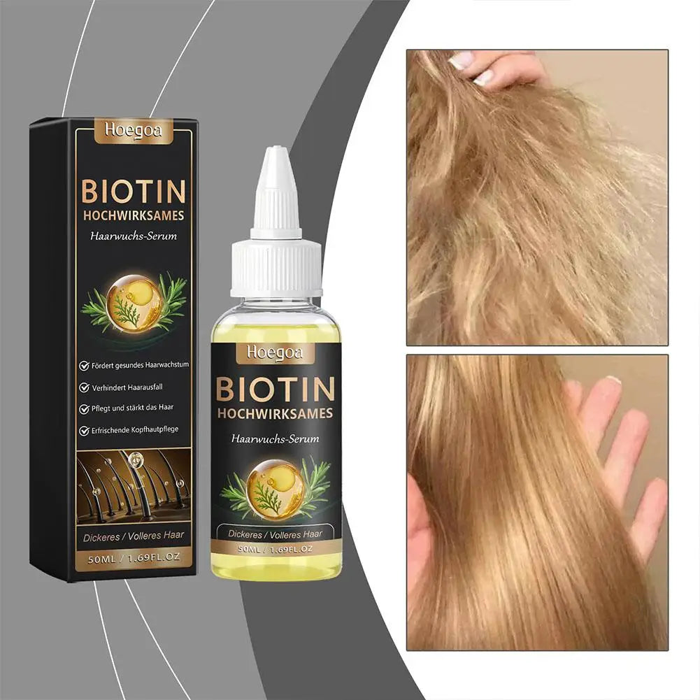 30 Biotin Hair Serum Rosemary Ginger Growth Oil Men Women Help Grow Qme